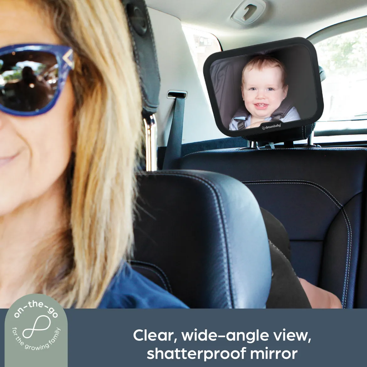 Adjustable Backseat Mirror with Securing Dial