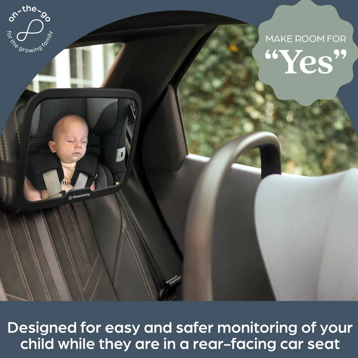 Adjustable Backseat Mirror with Securing Dial