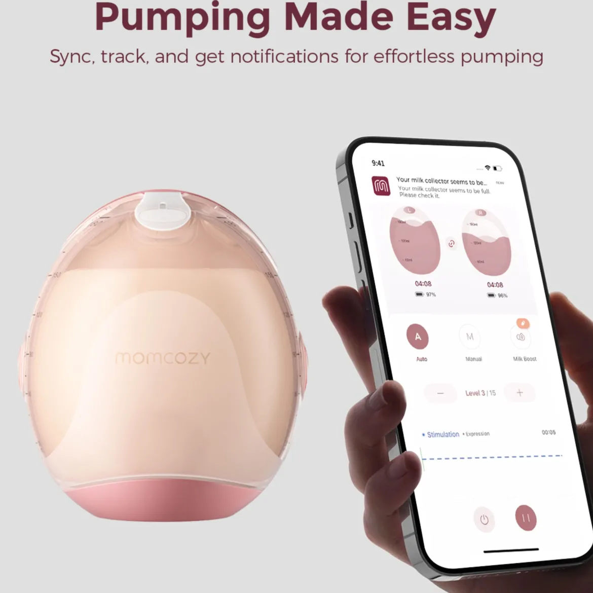 Air 1 Ultra-Slim Wearable Electric Breast Pump