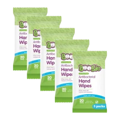 Antibacterial Hand Wipes (5 Pack)