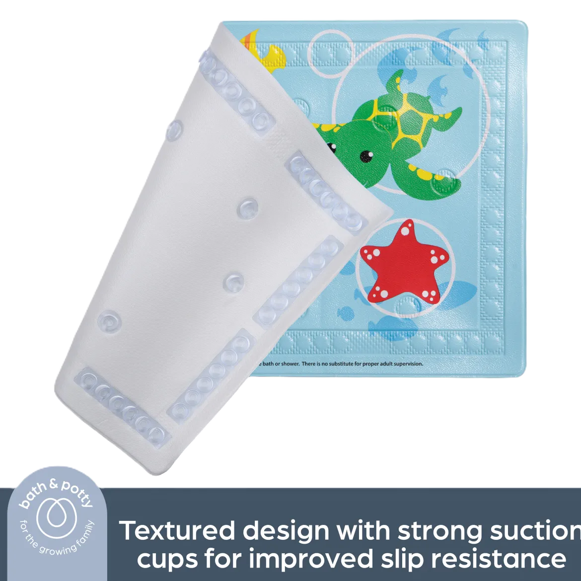Anti-Slip Bath Mat with Too Hot Indicator