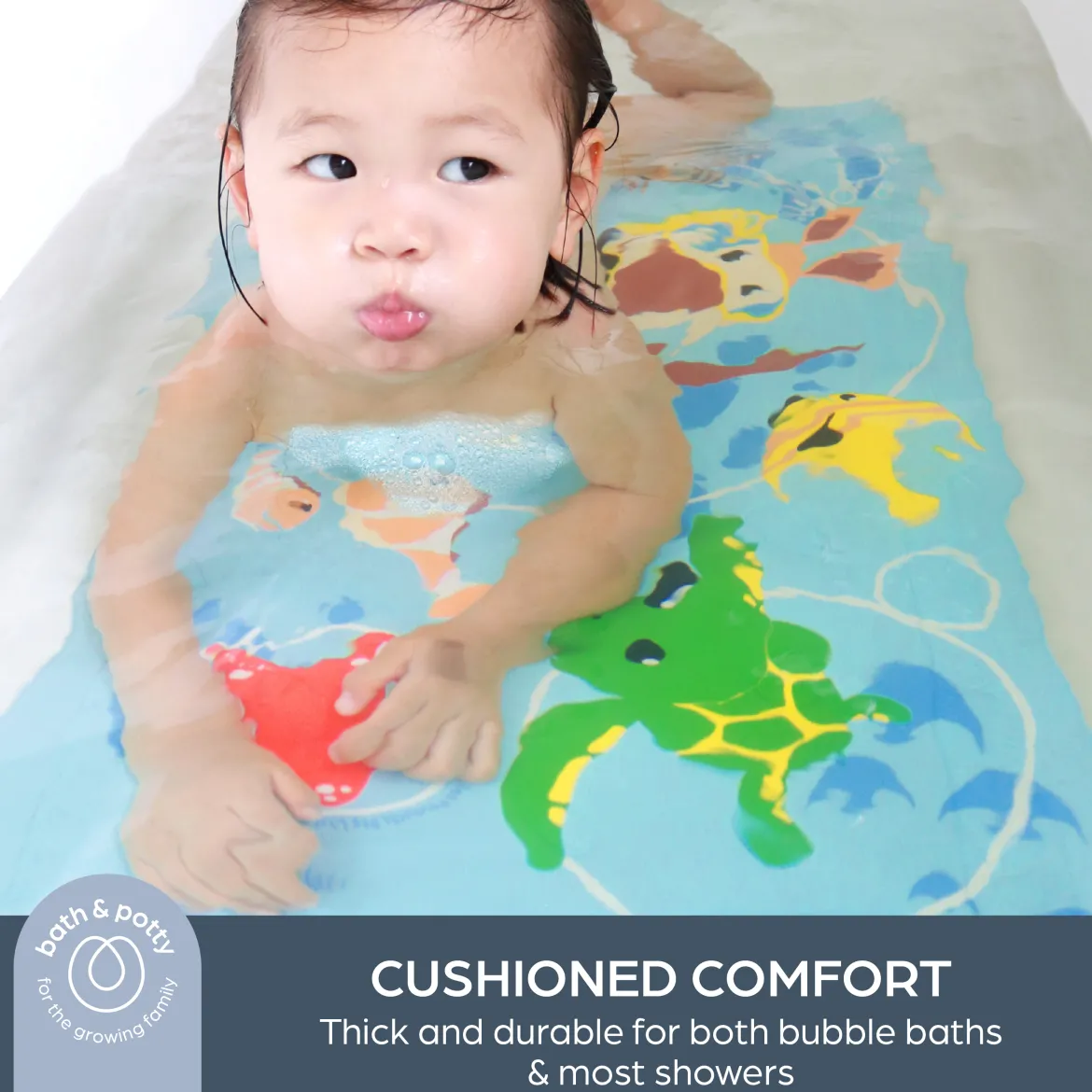 Anti-Slip Bath Mat with Too Hot Indicator