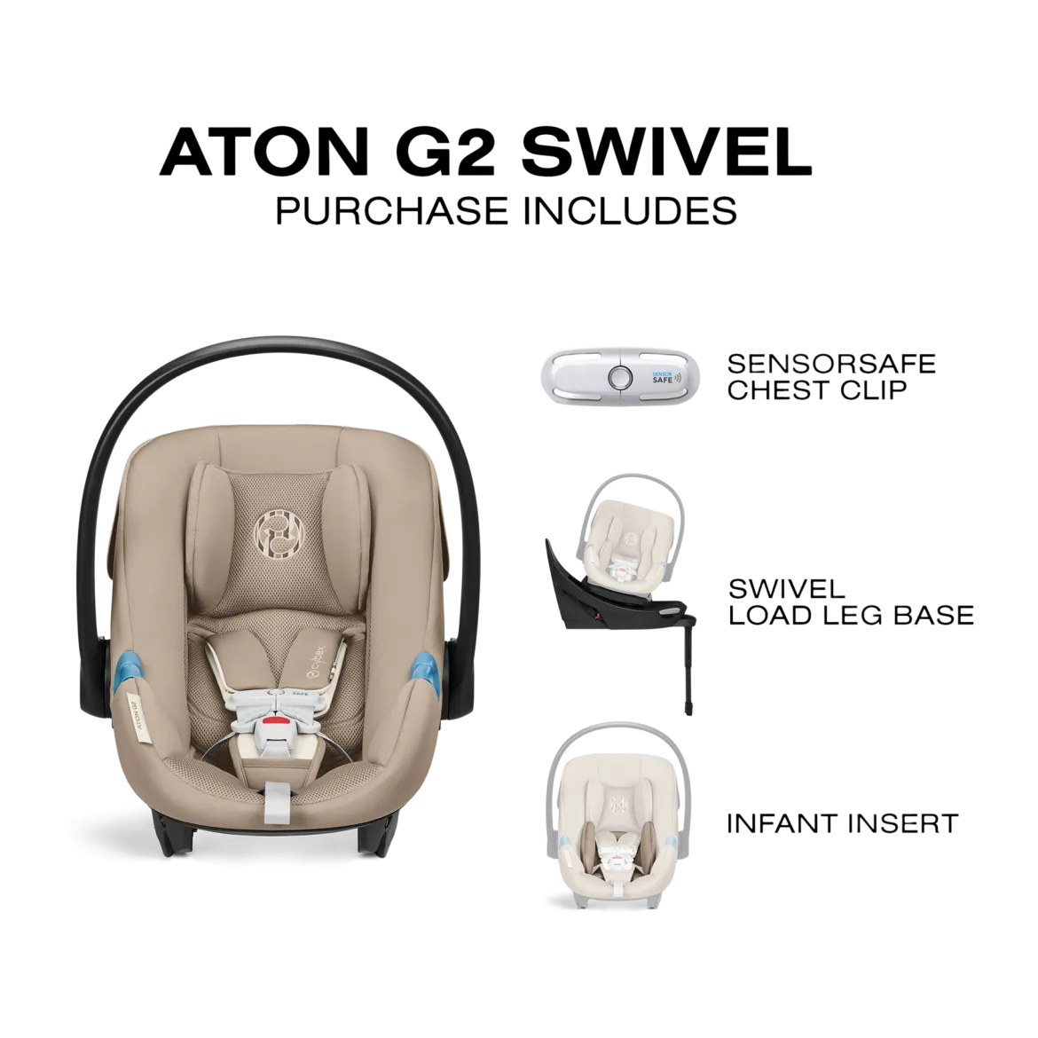 Aton G2 Swivel Infant Car Seat with Load Leg Base