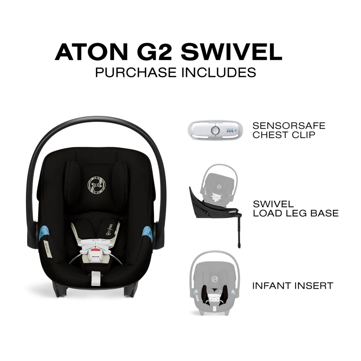Aton G2 Swivel Infant Car Seat with Load Leg Base