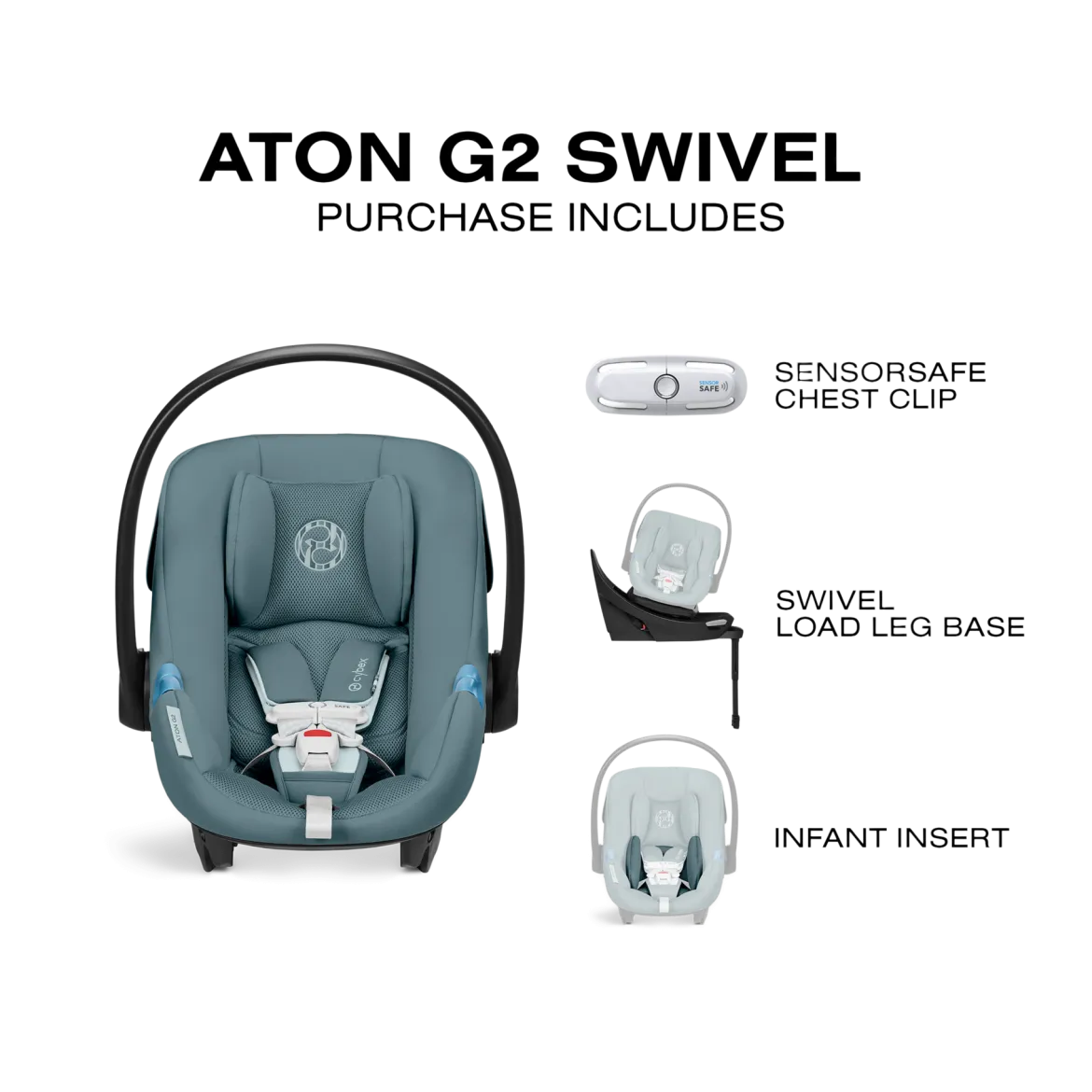Aton G2 Swivel Infant Car Seat with Load Leg Base