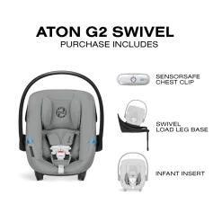 Aton G2 Swivel Infant Car Seat with Load Leg Base