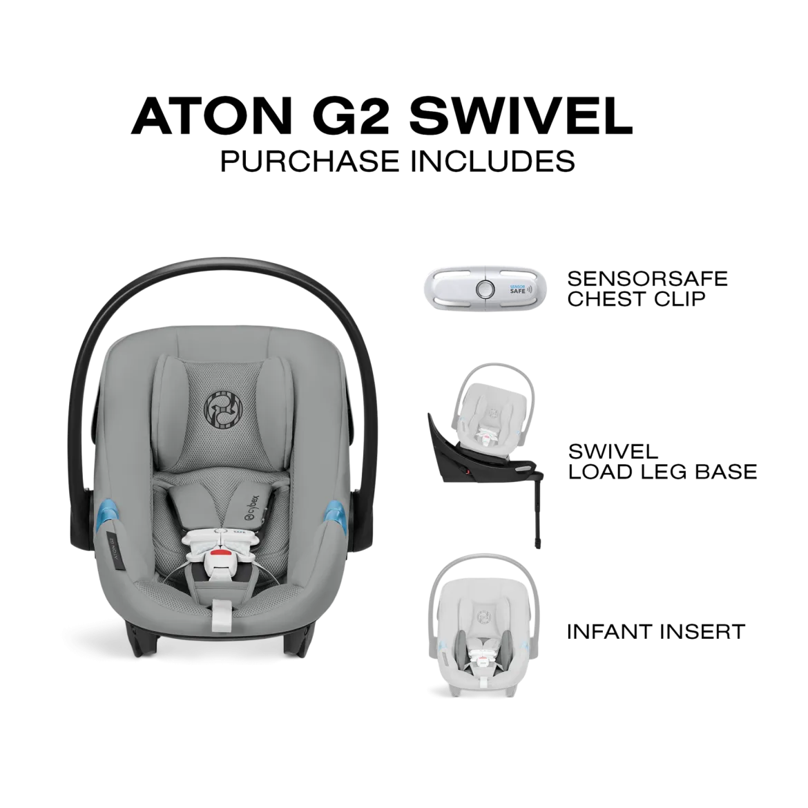 Aton G2 Swivel Infant Car Seat with Load Leg Base