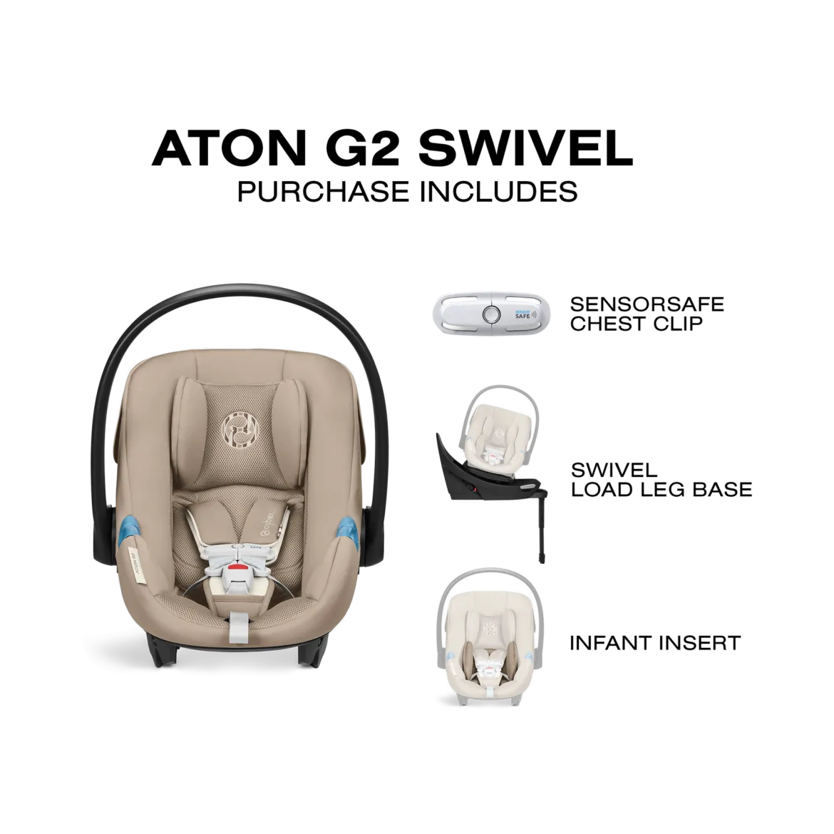 Aton G2 Swivel Infant Car Seat with Load Leg Base