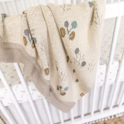 Avery Organic Cotton Knitted Baby Blanket