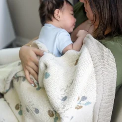 Avery Organic Cotton Knitted Baby Blanket