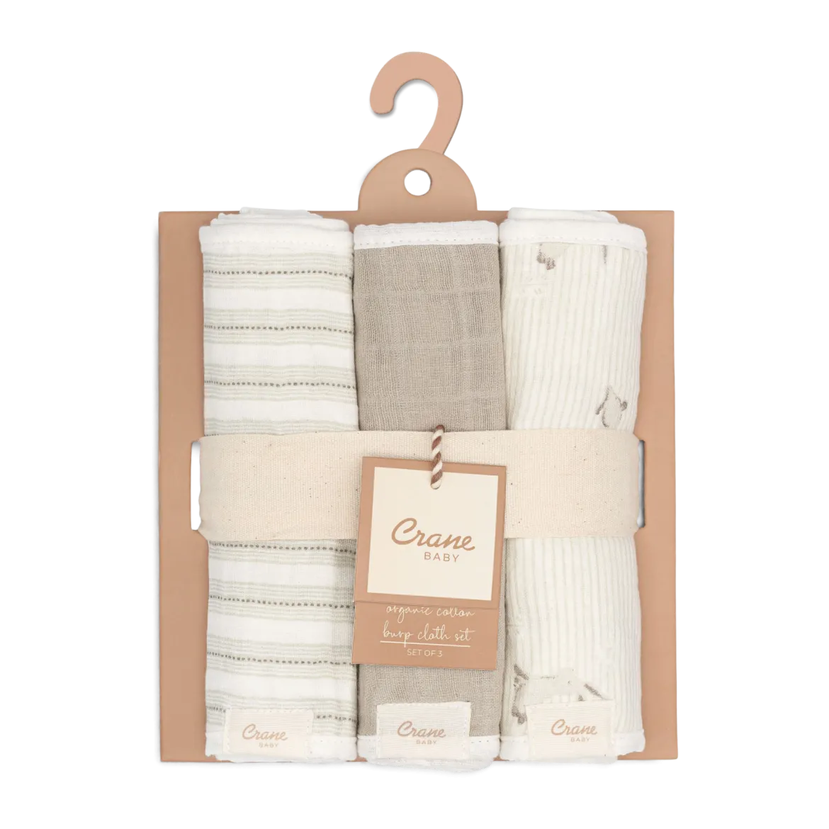 Avery Organic Cotton 3-pc. Burp Cloth Set