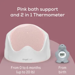 Baby Bath Support & Thermometer Gift Bundle