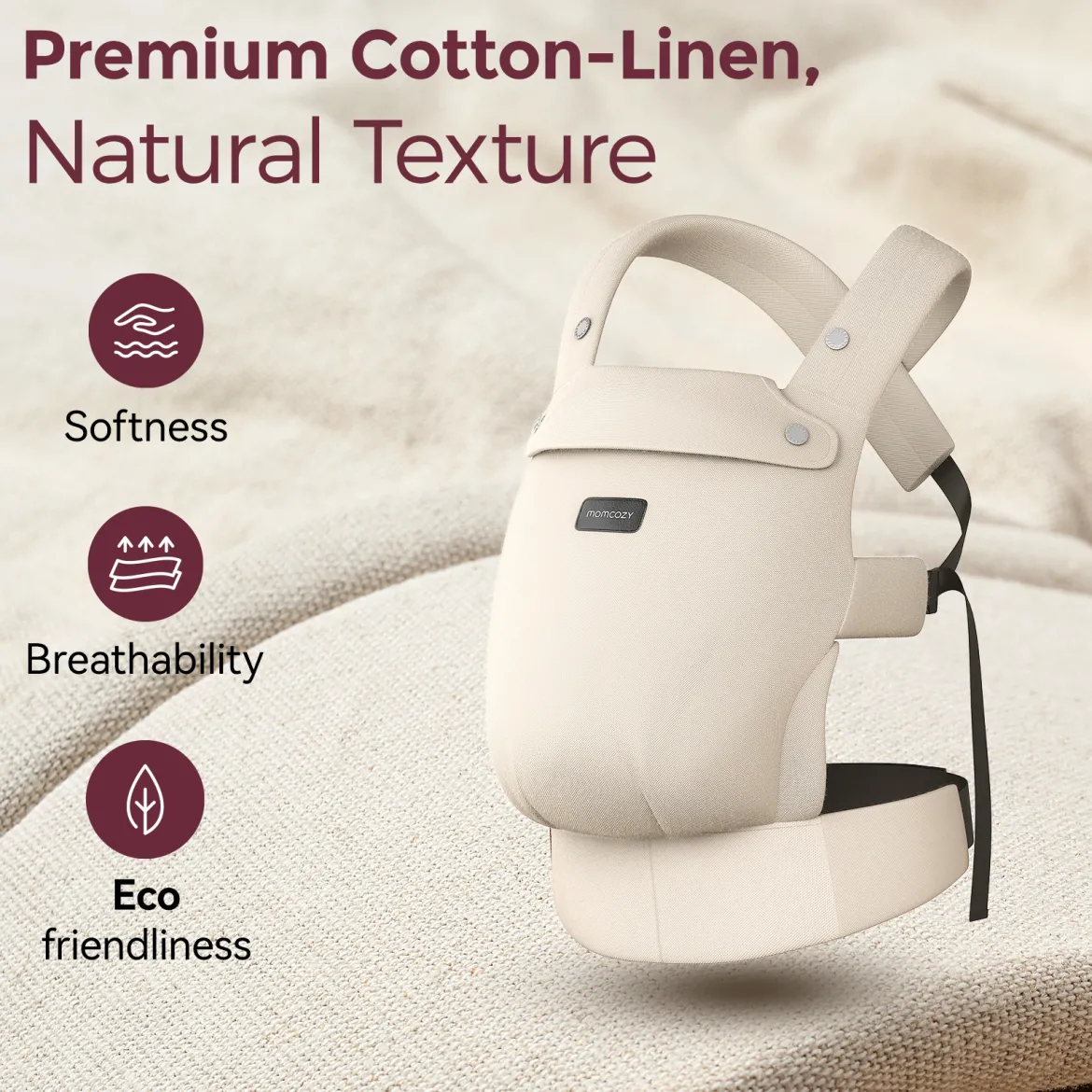 Baby Carrier with Natural Cotton Linen