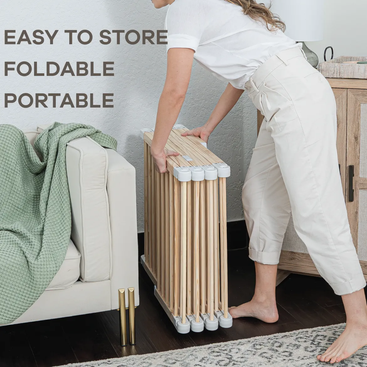 Baby Gate Playpen - Foldable with Child-Proof Lock