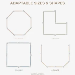 Baby Gate Playpen - Foldable with Child-Proof Lock