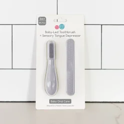 Baby-Led Toothbrush + Sensory Tongue Depressor Dual Pack