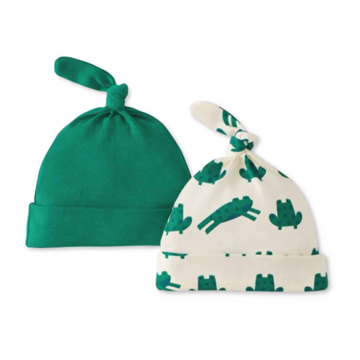 Baby Organic Cotton Top Knot Hat (2 Pack)