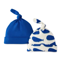 Baby Organic Cotton Top Knot Hat (2 Pack)