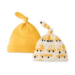 Baby Organic Cotton Top Knot Hat (2 Pack)