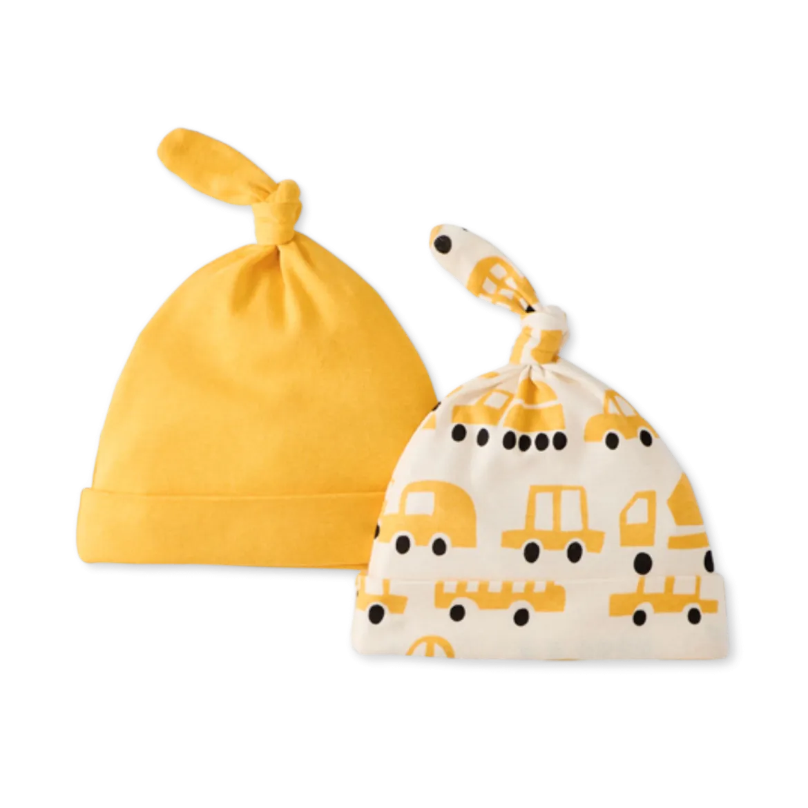 Baby Organic Cotton Top Knot Hat (2 Pack)
