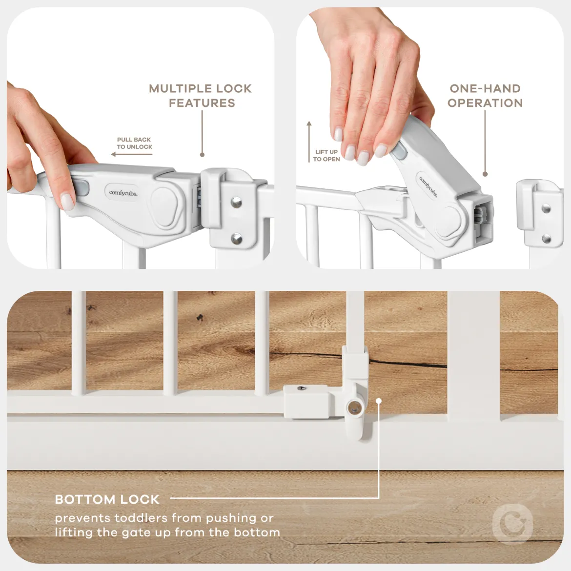 Baby Safety Gate with 3 Extensions