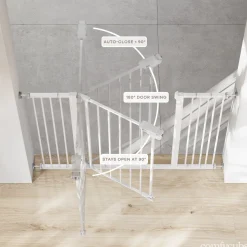 Baby Safety Gate with 3 Extensions