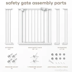Baby Safety Gate with 3 Extensions