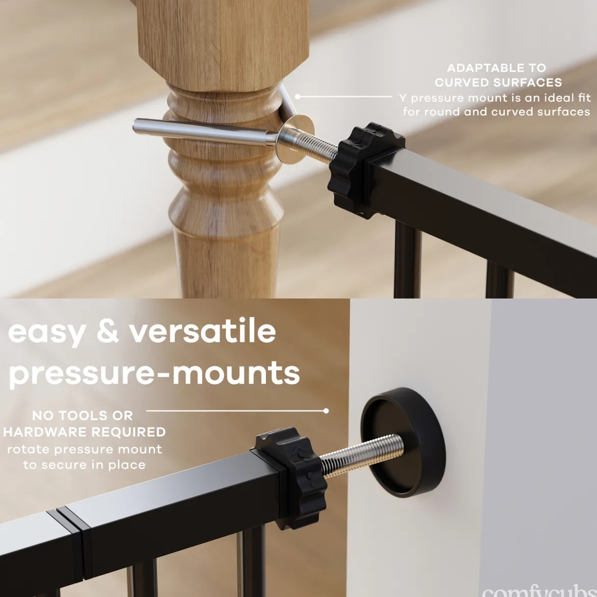 Baby Safety Gate with 3 Extensions