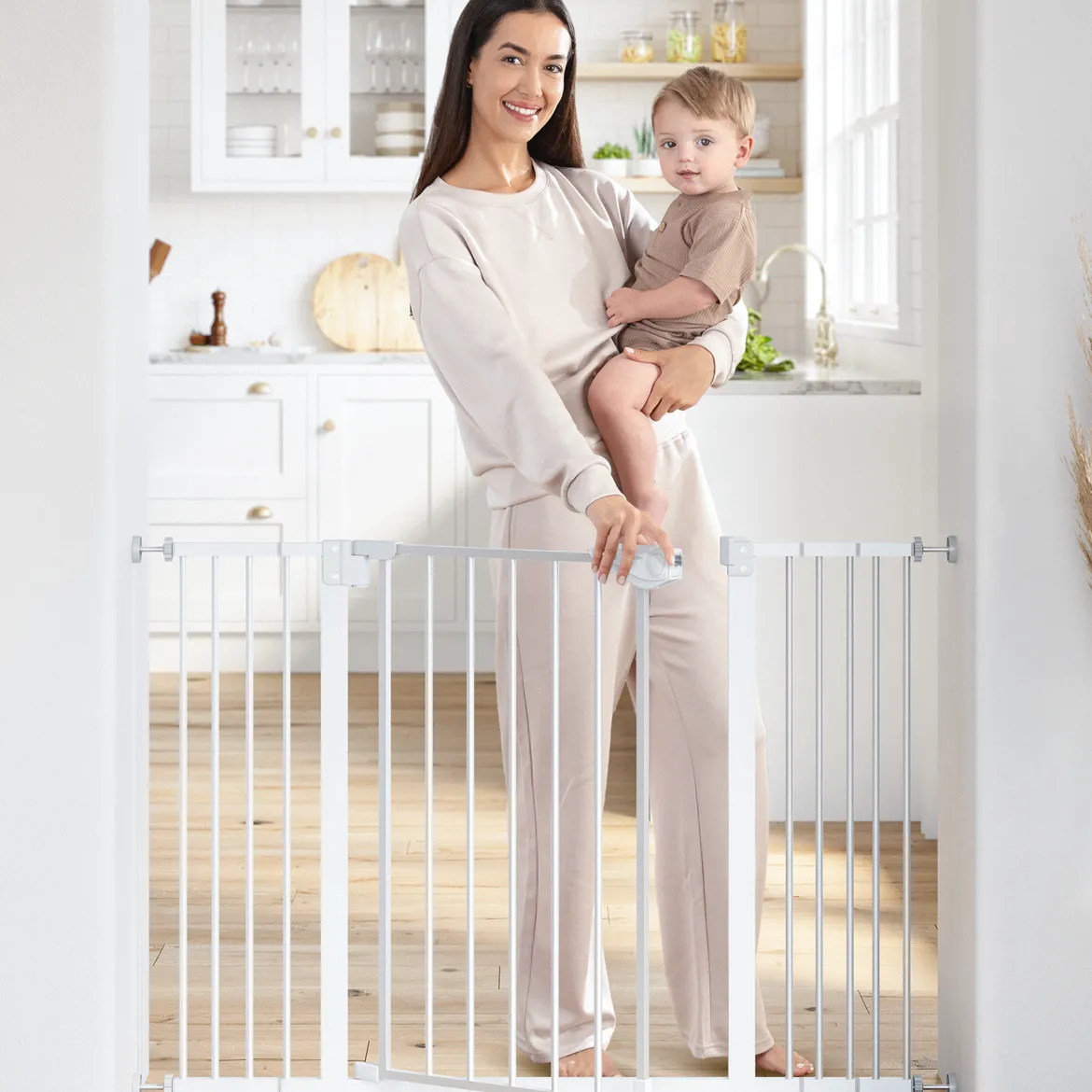 Baby Safety Gate with 3 Extensions