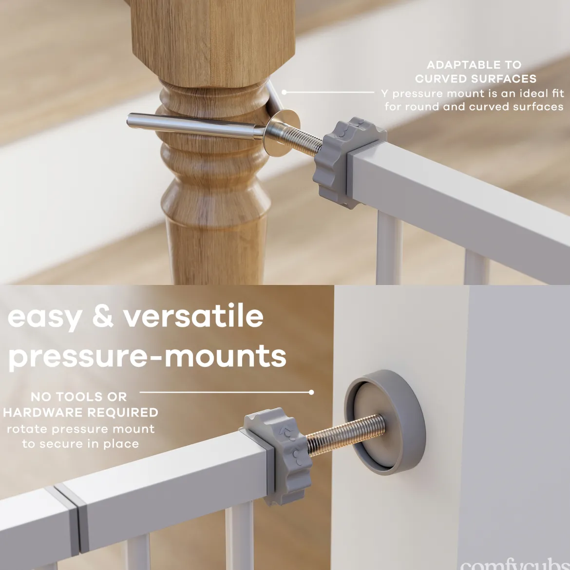 Baby Safety Gate with 3 Extensions