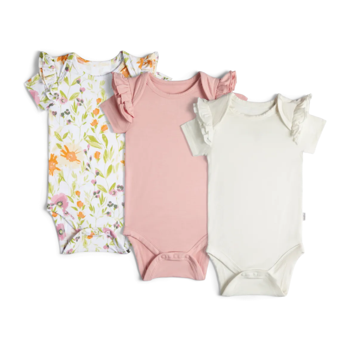 Bamboo Viscose Ruffle Bodysuit (3 Pack)