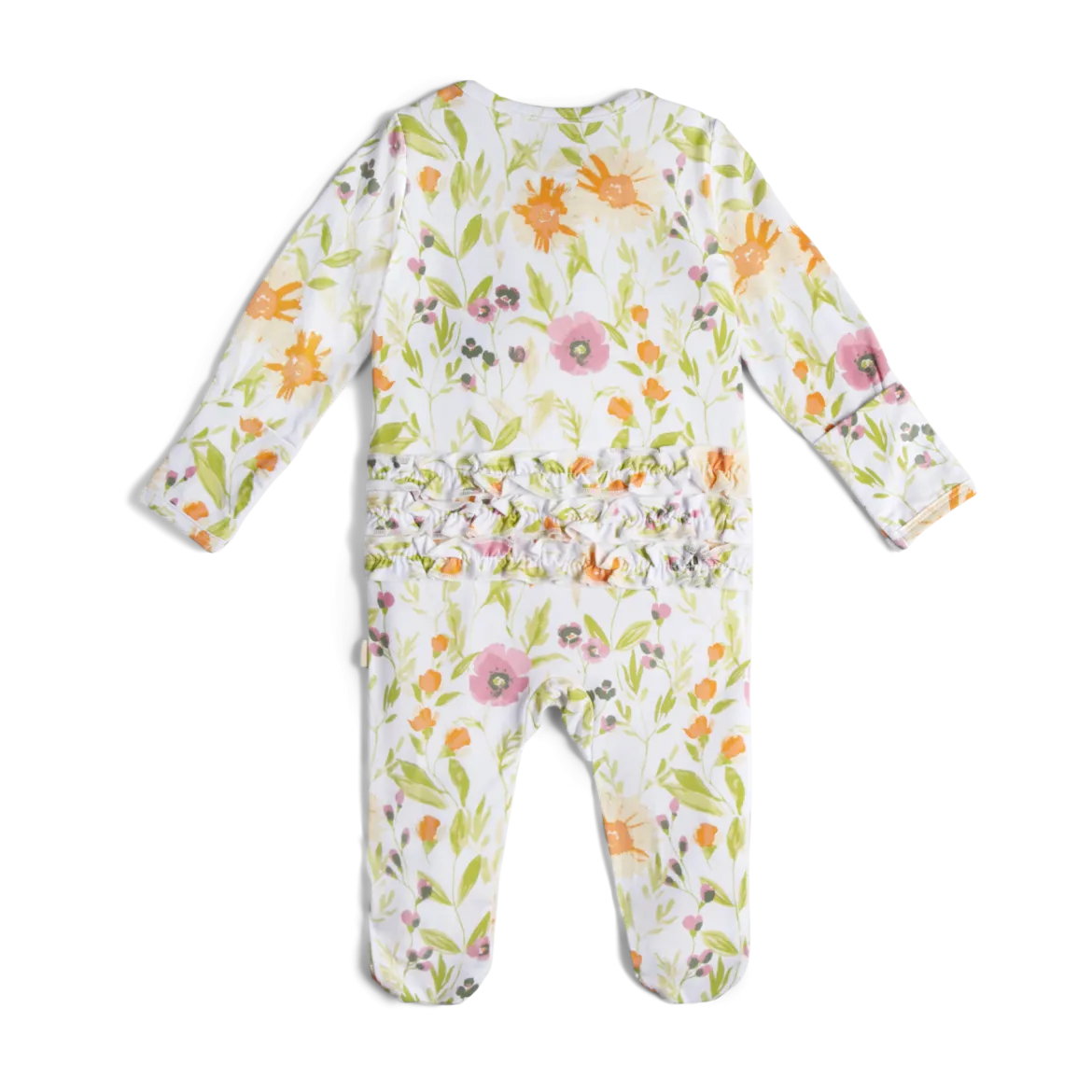 Bamboo Viscose Ruffle 2-Way Zip Footie