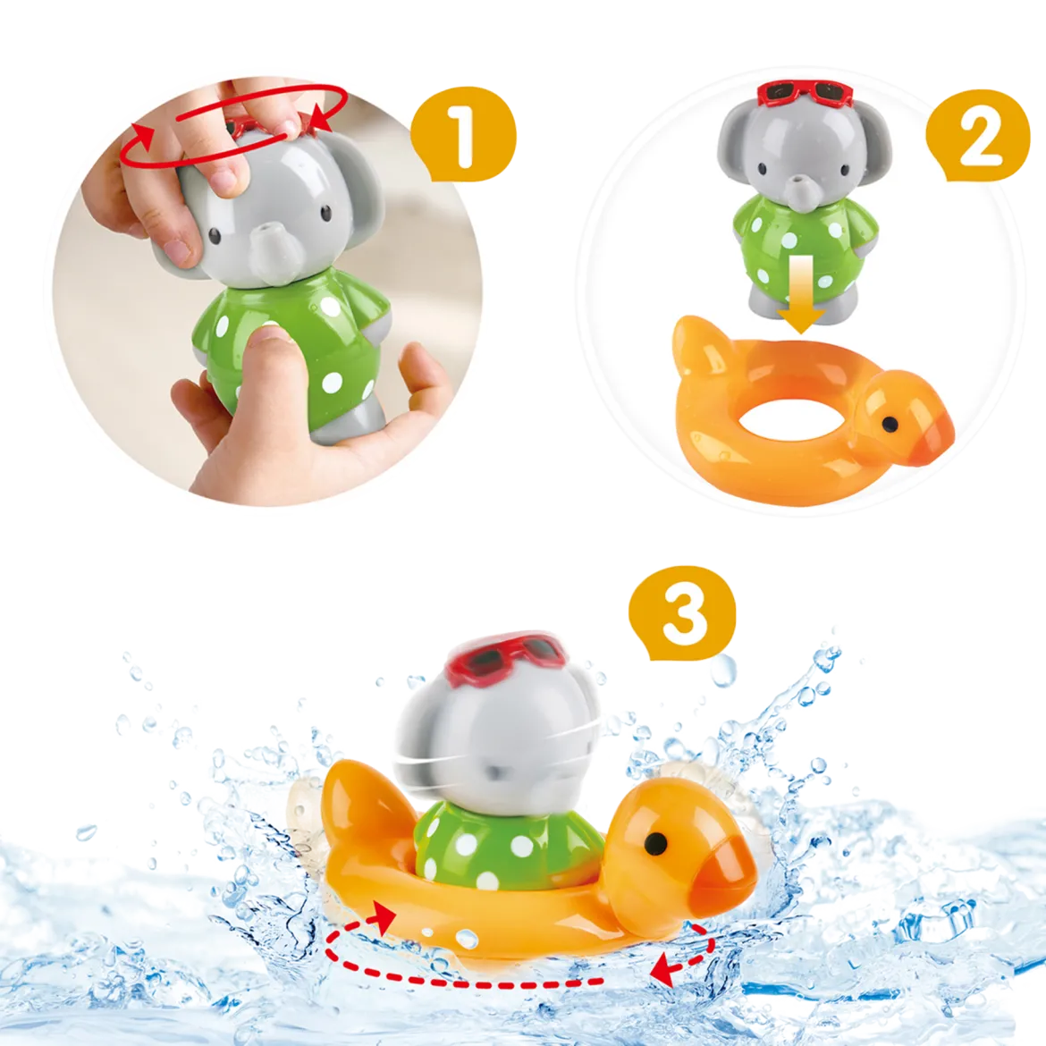Bath Time Elephant Spin Splash 'n' Swim & Basketball Bundle