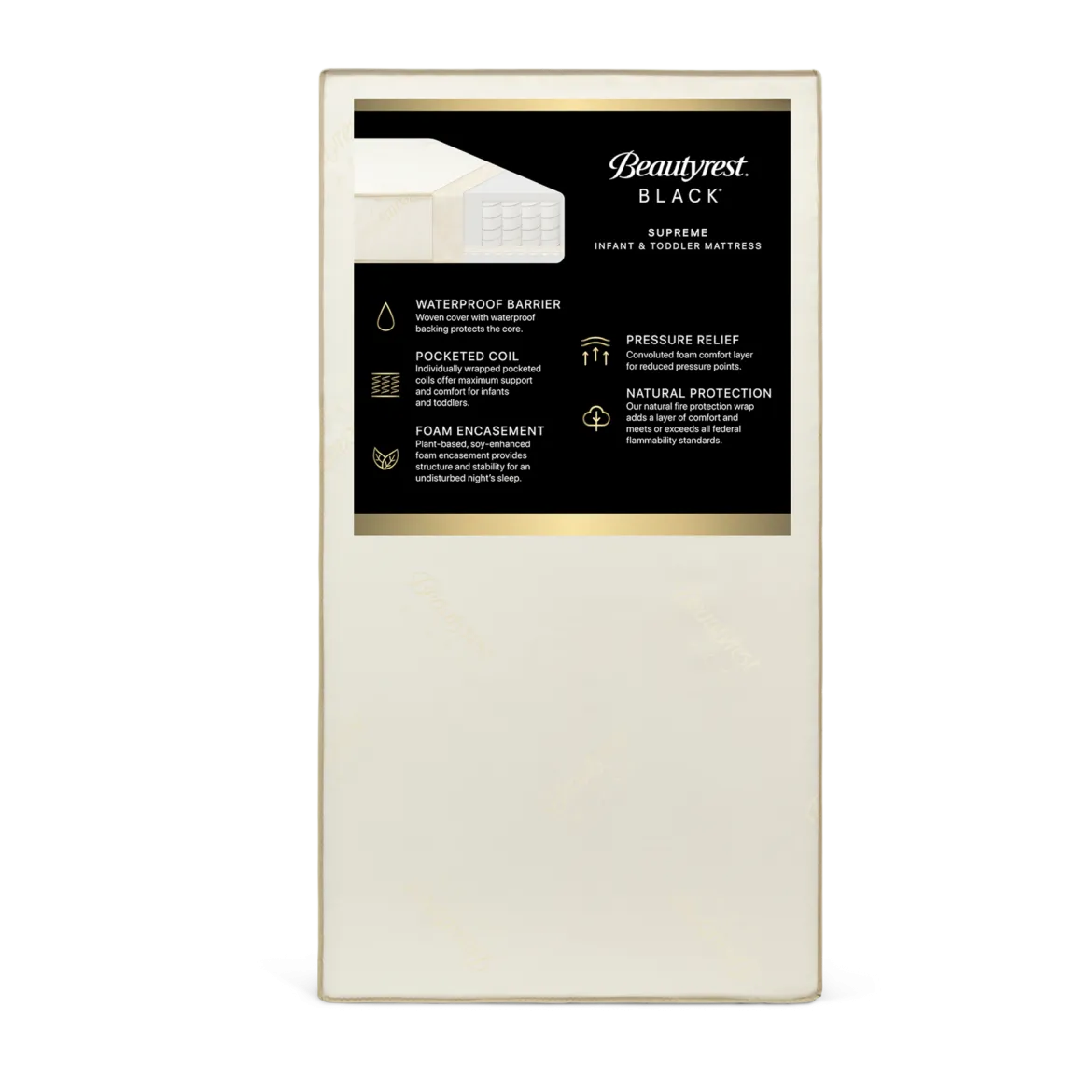 Beautyrest Black Supreme 2-Stage Crib and Toddler Mattress