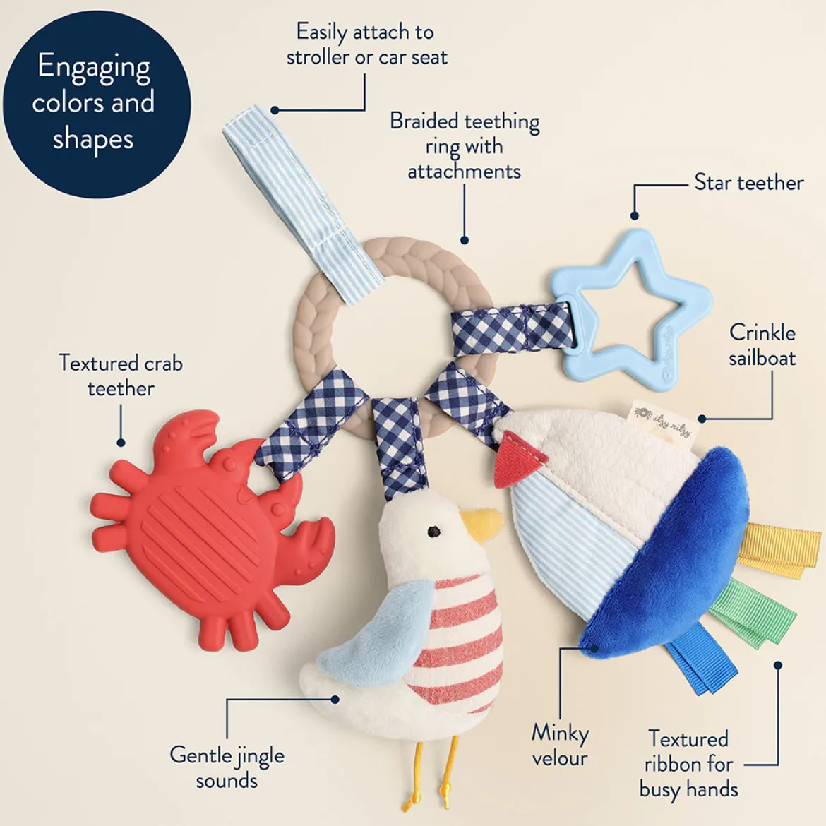 Bitzy Busy Ring Teething Activity Toy
