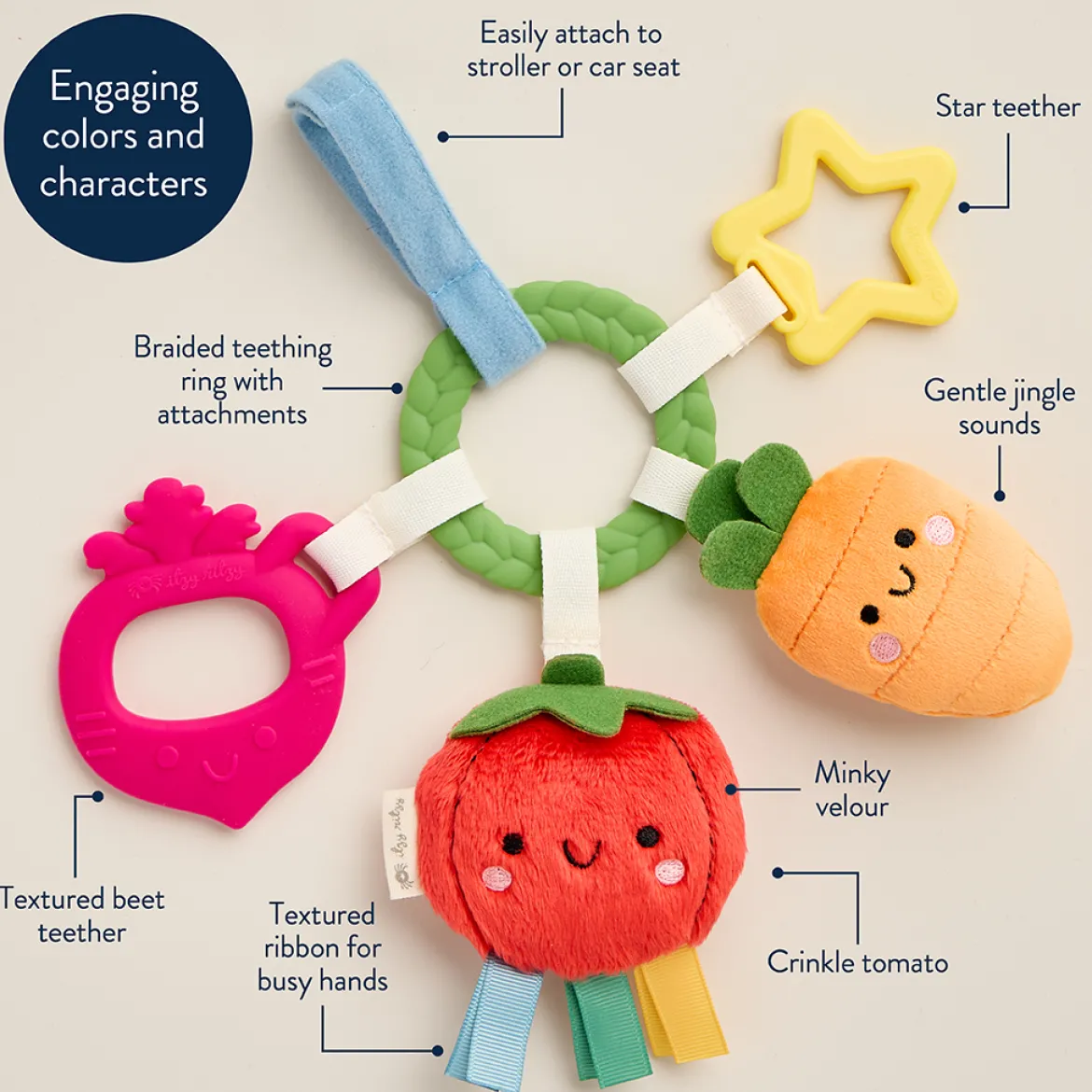 Bitzy Busy Ring Teething Activity Toy