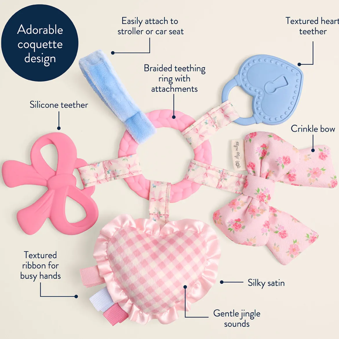 Bitzy Busy Ring Teething Activity Toy