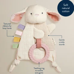 Bitzy Crinkle Sensory Crinkle Toy with Teether