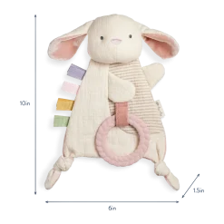 Bitzy Crinkle Sensory Crinkle Toy with Teether