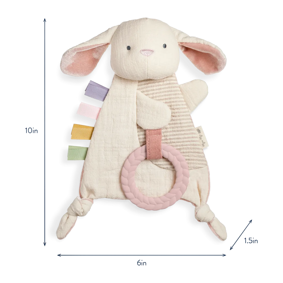 Bitzy Crinkle Sensory Crinkle Toy with Teether