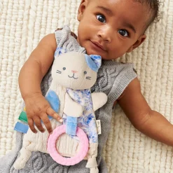 Bitzy Crinkle Sensory Crinkle Toy with Teether