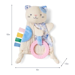 Bitzy Crinkle Sensory Crinkle Toy with Teether
