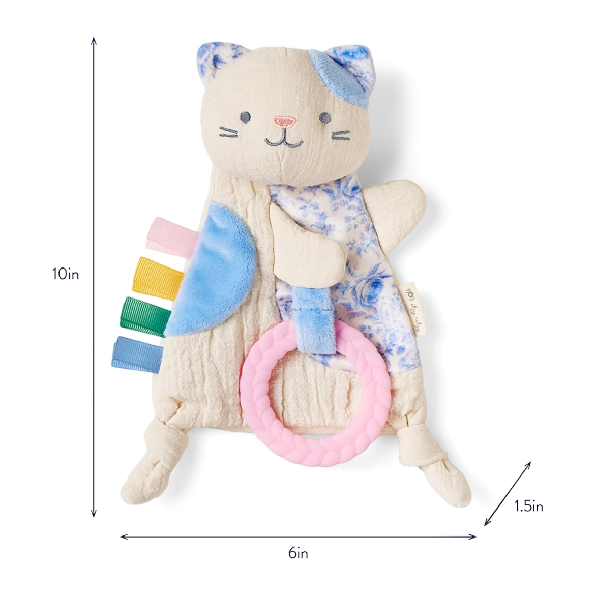 Bitzy Crinkle Sensory Crinkle Toy with Teether