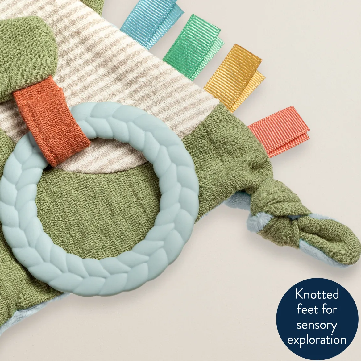 Bitzy Crinkle Sensory Crinkle Toy with Teether