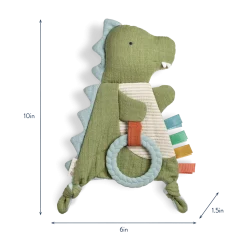 Bitzy Crinkle Sensory Crinkle Toy with Teether