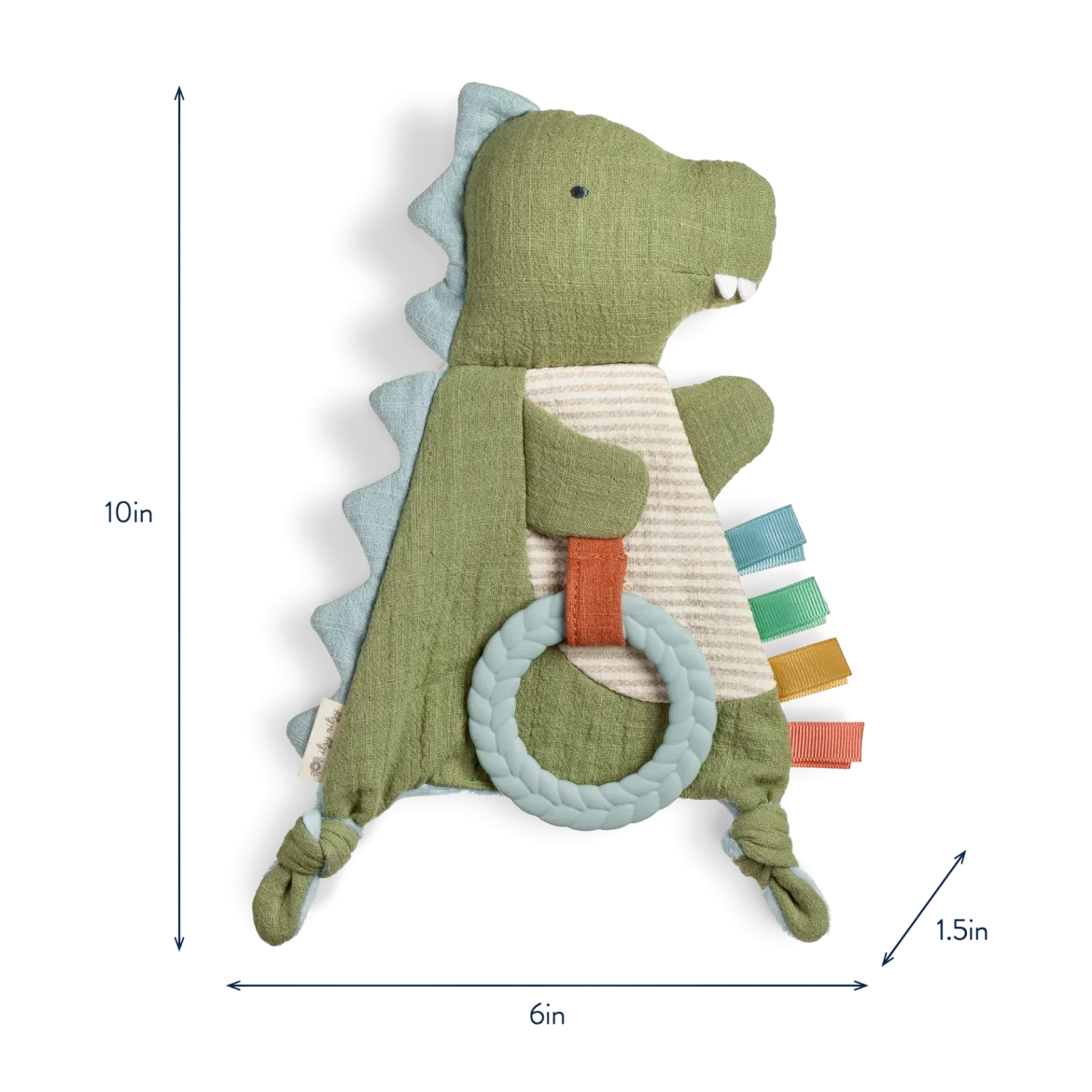 Bitzy Crinkle Sensory Crinkle Toy with Teether