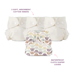 Blowout Proof Cloth Diaper Bundle