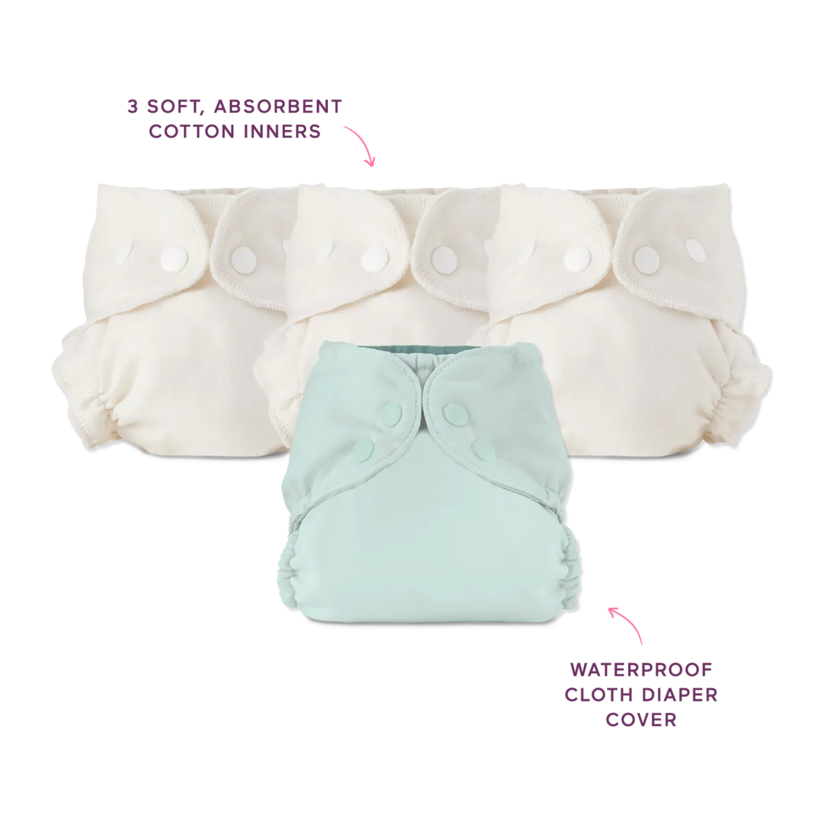 Blowout Proof Cloth Diaper Bundle