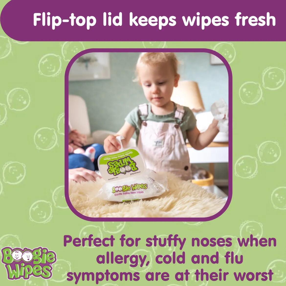 Boogie Wipes Saline Nose Wipes