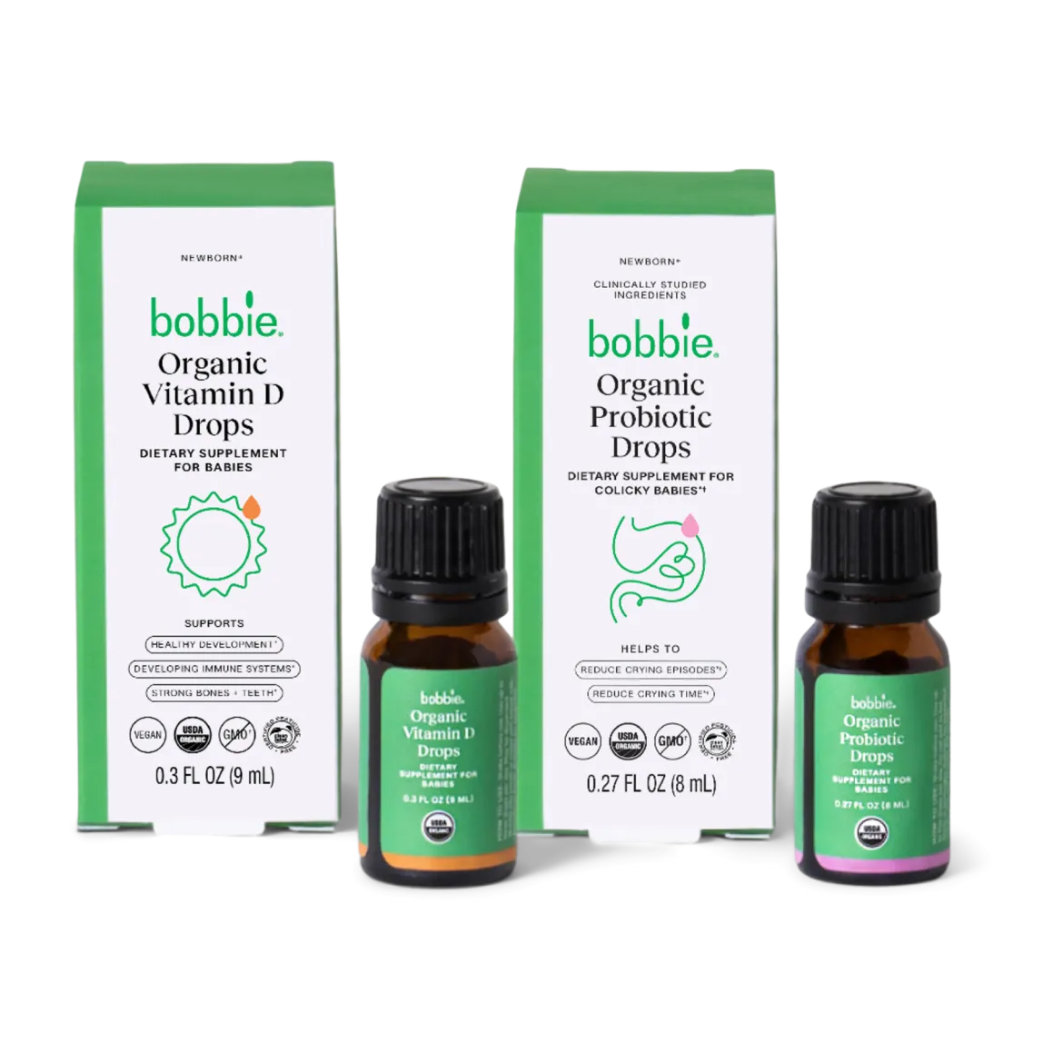 Boosties Bundle - Organic Vitamin D and Probiotic Drops
